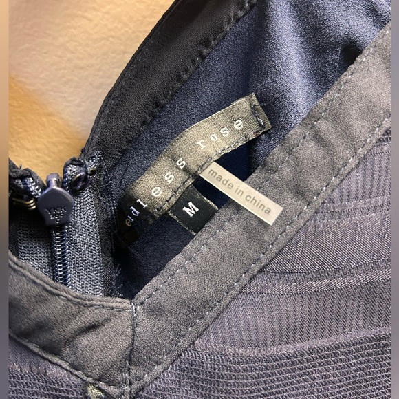 Anthropologie Endless Rose Navy and White Mini Dress - Picture 4 of 5